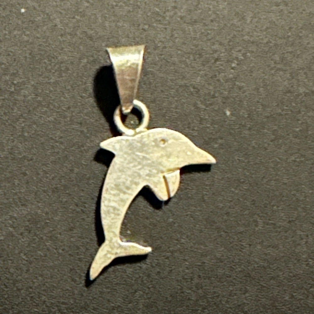 Sterling Silver 925 Dolphin Pendant Estate Jewelry Item